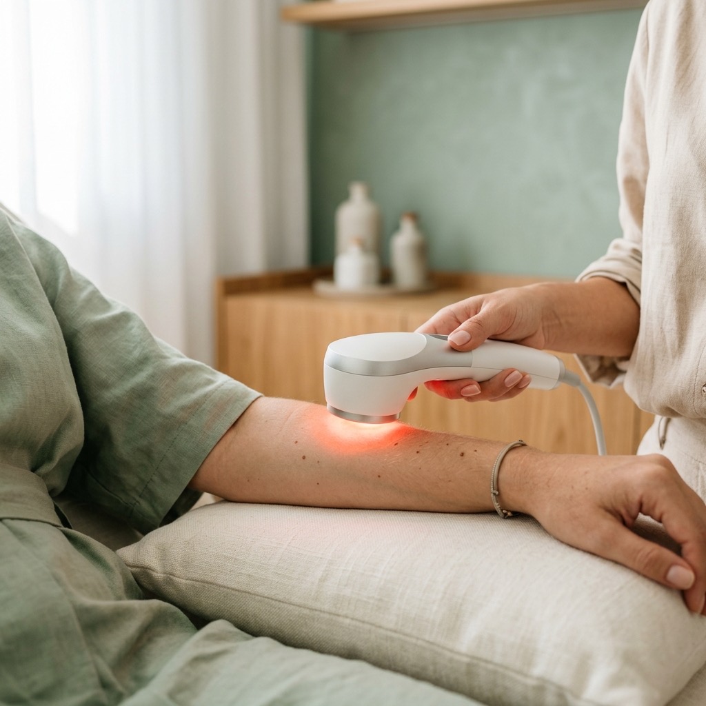 Tratamento da dor retal e cicatrização com laser de baixa potência